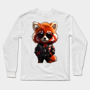 Red Panda Sunglasses Long Sleeve T-Shirt